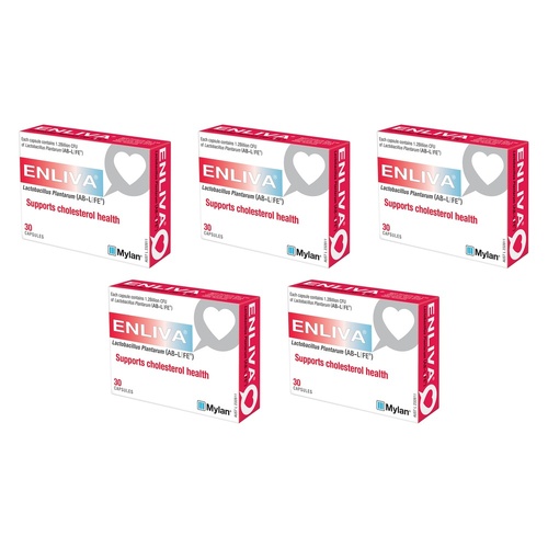 Enliva Cholesterol Support 30 Capsules Pack of 5