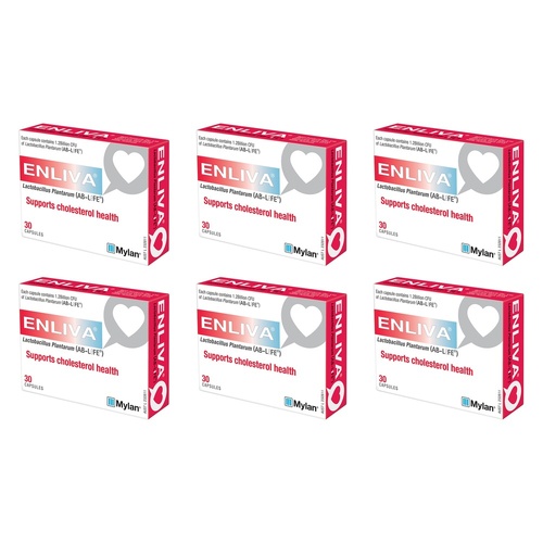 Enliva Cholesterol Support 30 Capsules Pack of 6