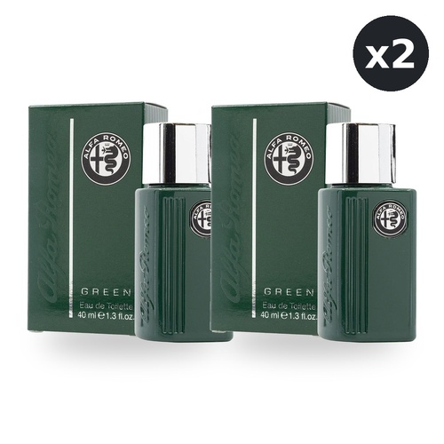 Alfa Romeo Green Eau De Toilette EDT 40ml Spray Pack of 2