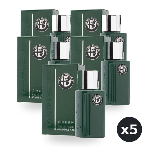 Alfa Romeo Green Eau De Toilette EDT 40ml Spray Pack of 5