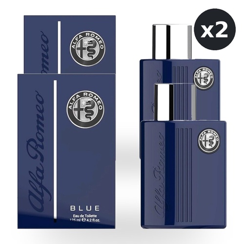 Alfa Romeo Blue Eau De Toilette EDT 125ml Spray Pack of 2
