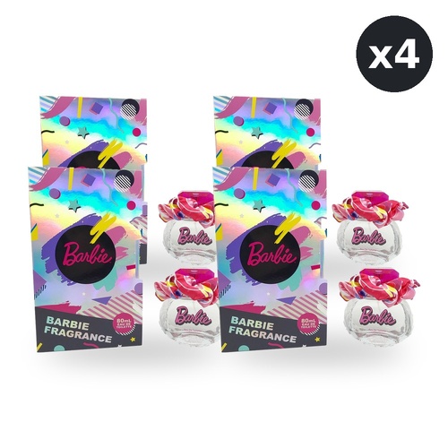 Barbie Total Hair Eau De Toilette EDT Pack of 4
