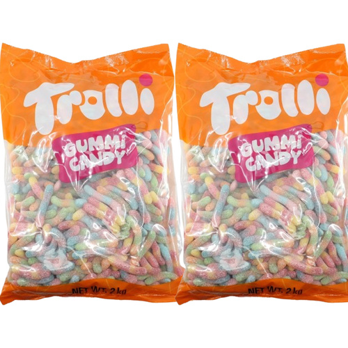 Trolli Britecrawlers Candy Lollies Sweets Bulk Pack 2x 2kg Value Pack 