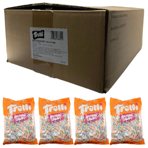 Trolli Britecrawlers Candy Lollies Sweets Bulk 4 x 2kg Packs 