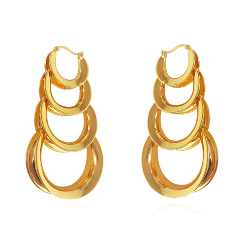 Culturesse Lotta Luxury Sculptural Hoop Earrings
