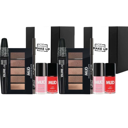 The Ultimate Make Up Kit Essentials Edition for Eyes and Nails MUD Makeup Design 2x 1 Kit