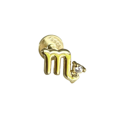 Culturesse Scorpio Helix Screw Back Earring (Gold Single Piece)