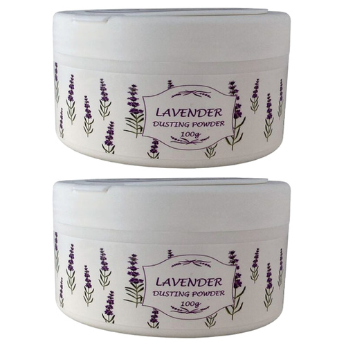 Lavender Dusting Powder 2 Pack 100g Each Soothing Moisture Control