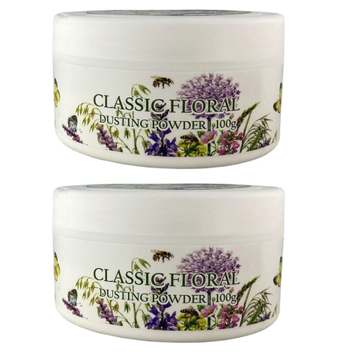 Classic Floral Dusting Powder 2 Pack 100g Softening Body Powder
