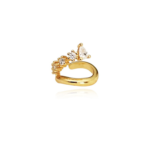 Culturesse Bente Artisan Diamante Cuff Earring (Gold)