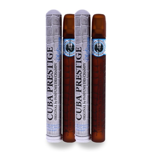 Cuba Prestige Platinum Eau De Toilette EDT 35ml Spray Pack of 2