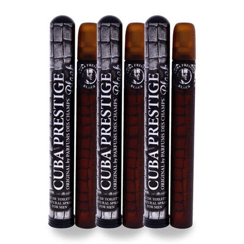 Cuba Prestige Black Eau De Toilette EDT 35ml Spray Pack of 3