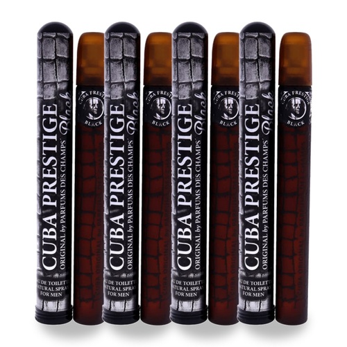 Cuba Prestige Black Eau De Toilette EDT 35ml Spray Pack of 4