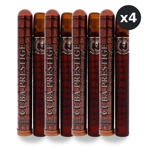 Cuba Prestige Classic Eau De Toilette EDT 35ml Spray Pack of 4