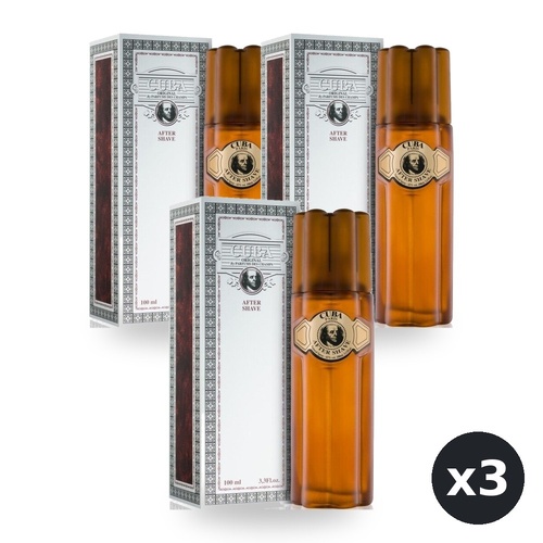 Cuba Gold Aftershave 100ml Pack of 3