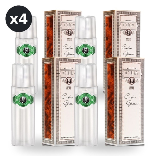 Cuba Green After Shave 100ml Pack of 4