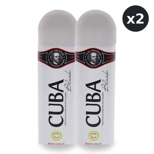 Cuba Black Body Spray 200ml Pack of 2