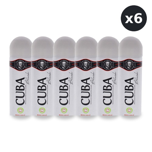 Cuba Black Body Spray 200ml Pack of 6