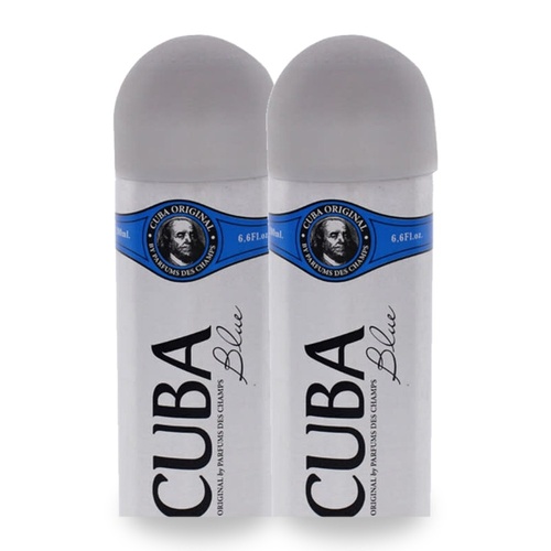 Cuba Blue Body Spray 200ml Pack of 2