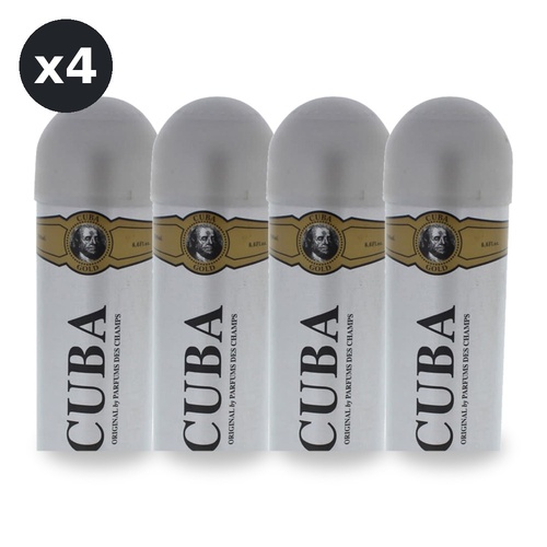 Cuba Gold Body Spray 200ml Pack of 4
