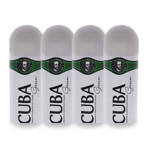 Cuba Green Body Spray 200ml Pack of 4