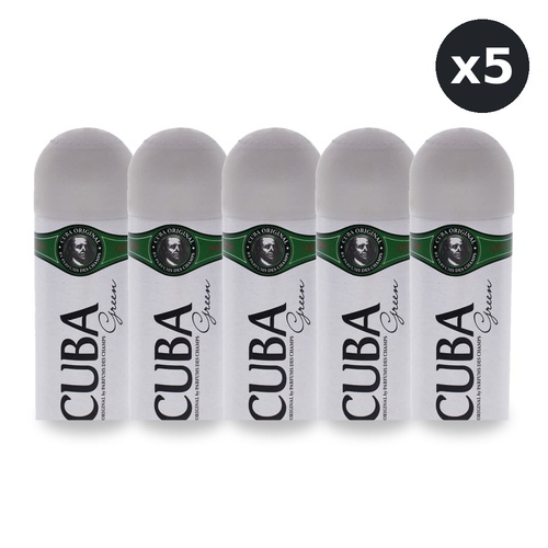 Cuba Green Body Spray 200ml Pack of 5