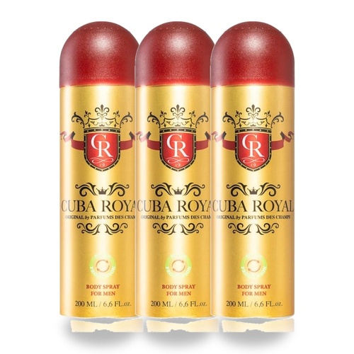 Cuba Royal Body Spray 200ml Pack of 3