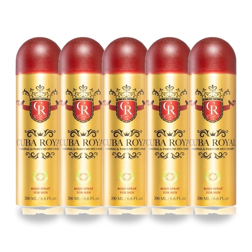 Cuba Royal Body Spray 200ml Pack of 5