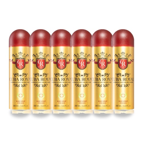 Cuba Royal Body Spray 200ml Pack of 6