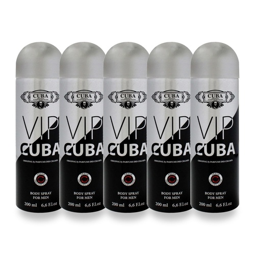 Cuba Vip Body Spray 200ml Pack of 5