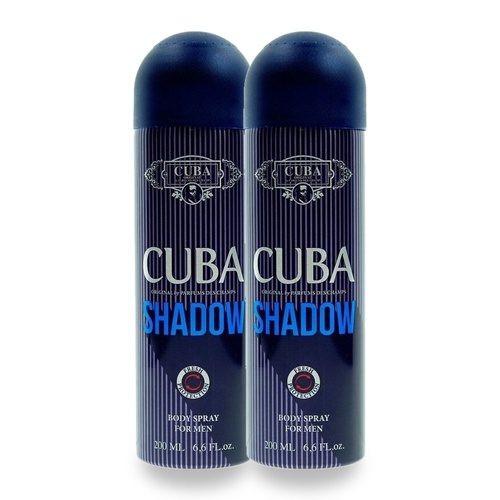 Cuba Shadow Body Spray 200ml Pack of 2