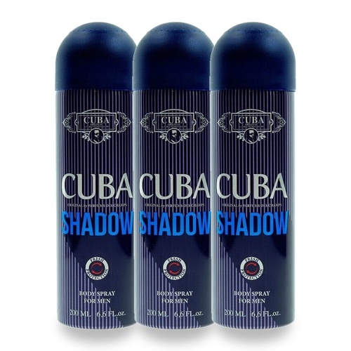 Cuba Shadow Body Spray 200ml Pack of 3