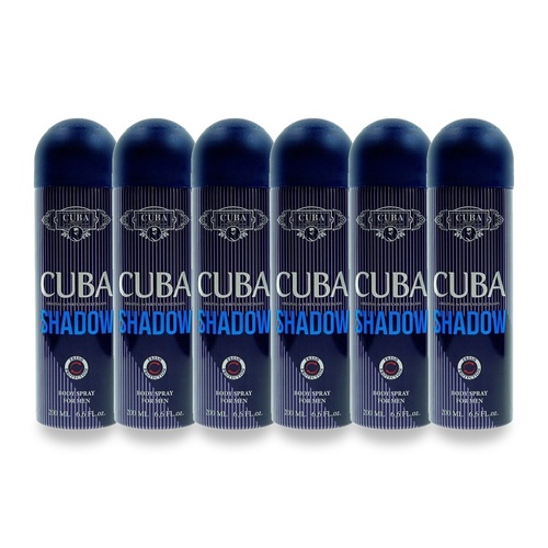 Cuba Shadow Body Spray 200ml Pack of 6
