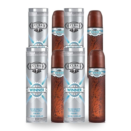 Cuba Winner Eau De Toilette EDT 100ml Pack of 4