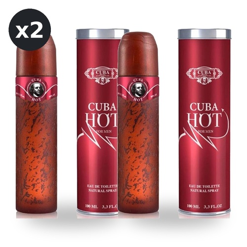 Cuba Hot Eau De Toilette EDT 100ml Pack of 2