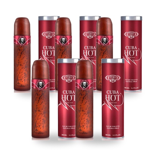 Cuba Hot Eau De Toilette EDT 100ml Pack of 5