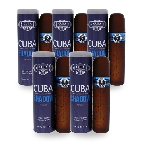 Cuba Shadow Eau De Toilette EDT 100ml Pack of 5
