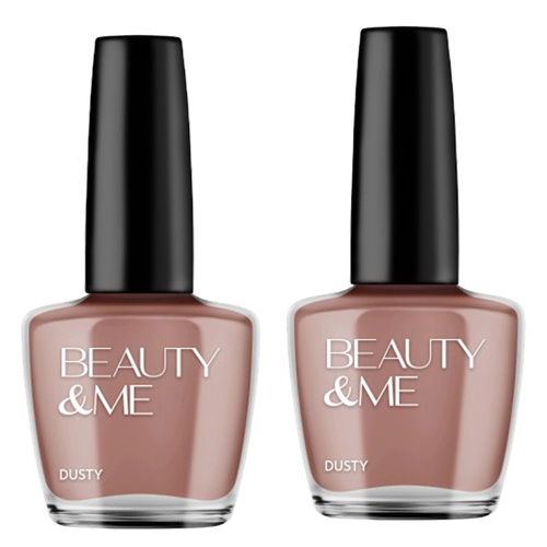 Beauty & Me Dusty Pale Copper Nail Polish 2x 12ml Duo