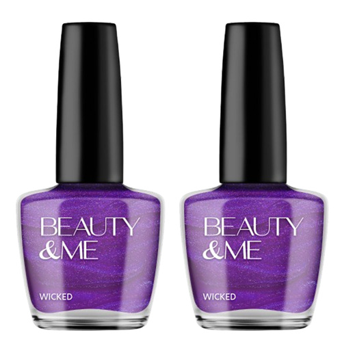 Beauty & Me Wicked Deep Purple Nail Polish 2x 12ml Duo
