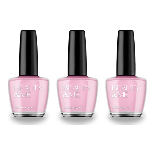 Beauty & Me Nail Polish Marshmallow Box of 6 Bundle of 3