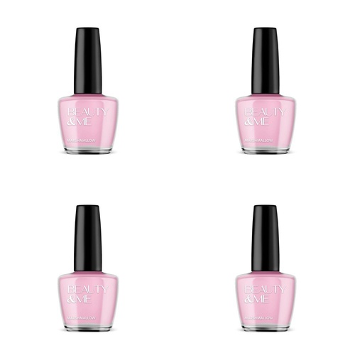 Beauty & Me Nail Polish Marshmallow Box of 6 Bundle of 4