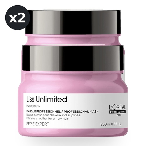 L'Oreal Professionnel Serie Expert Liss Unlimited Mask 250ml Pack of 2