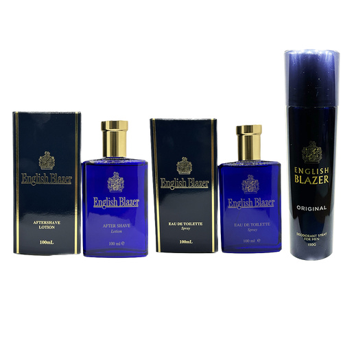 English Blazer Mens Fragrance Set After Shave EDT and Deodorant Spray