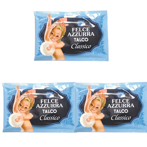 Felce Azzurra Classico Talc Powder Refill Envelope 3 x 100g Pack