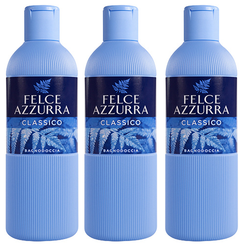 Felce Azzurra Classico Body Wash 3 x 650ml Rich Hydrating Shower Gel