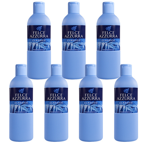 Felce Azzurra Classico Body Wash 650ml 7 Pack Rich Hydrating Shower Gel