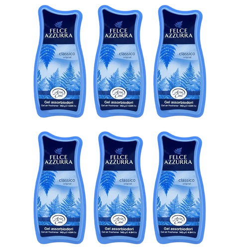 Felce Azzurra Classico Air Freshener Gel 140g Pack of 6 Home Fragrance