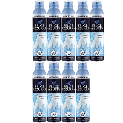Felce Azzurra Classico Air Freshener Spray 250ml Pack of 9 Long Lasting