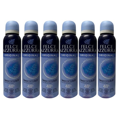 Felce Azzurra Original Classico Deodorant Spray 150ml No Alcohol Pack 6