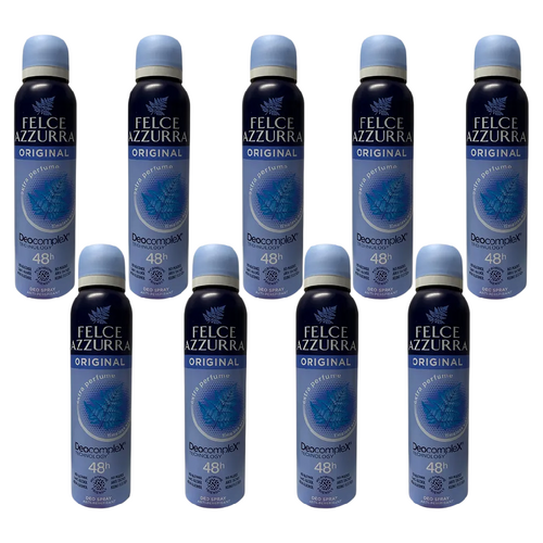 Felce Azzurra Original Classico Deodorant Spray 150ml No Alcohol Pack of 9